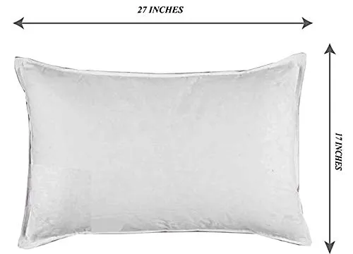 LASER WINGS Microfiber Standard Pillows Home Hotel Collection 17x27 Inches White Set of 5 Pieces