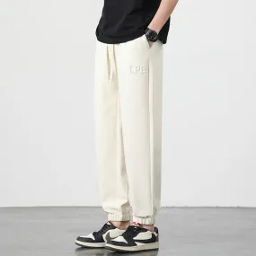 Letter Versatile Casual Print Cropped Tapered Sports Harem Sweatpant