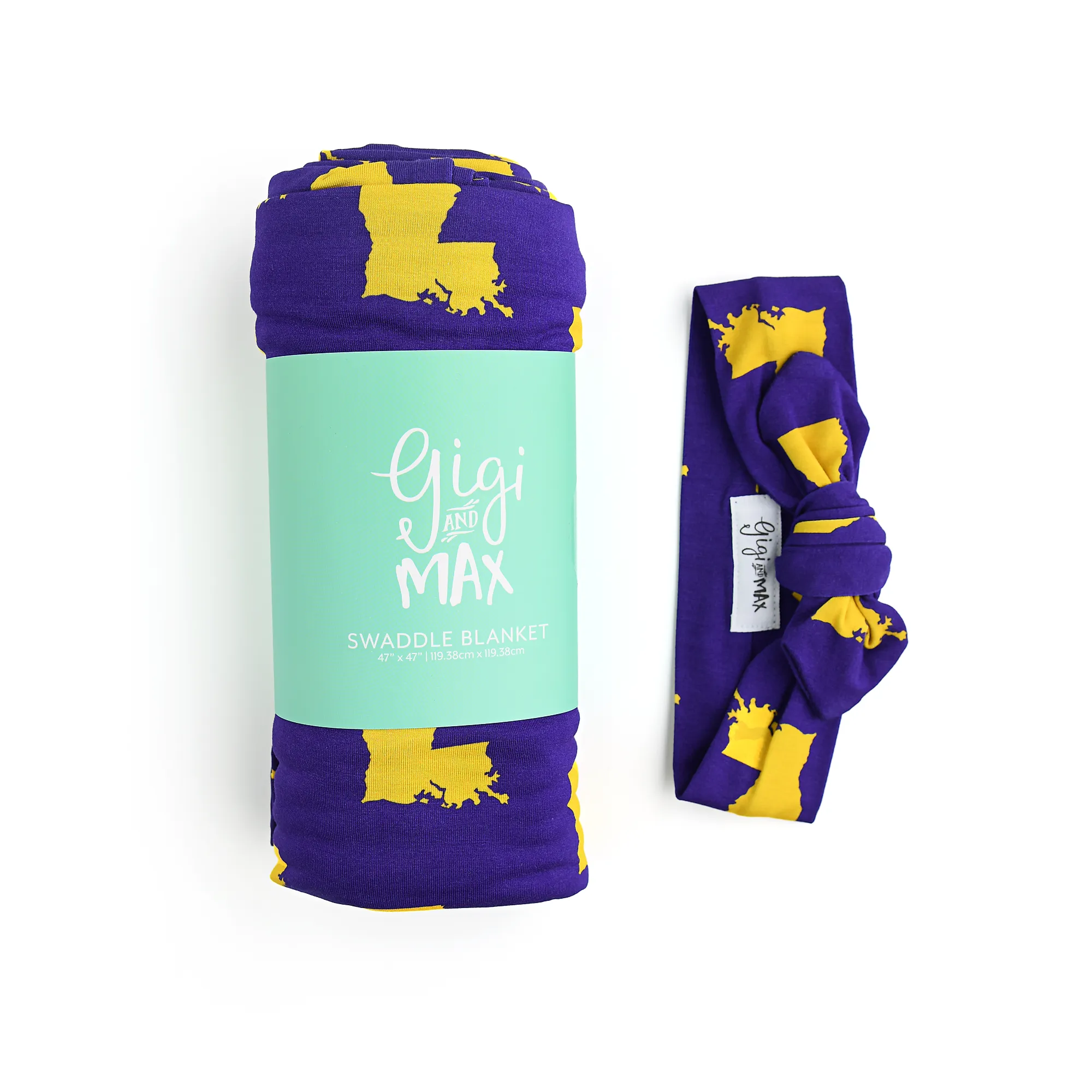 Louisiana Purple & Gold SWADDLE