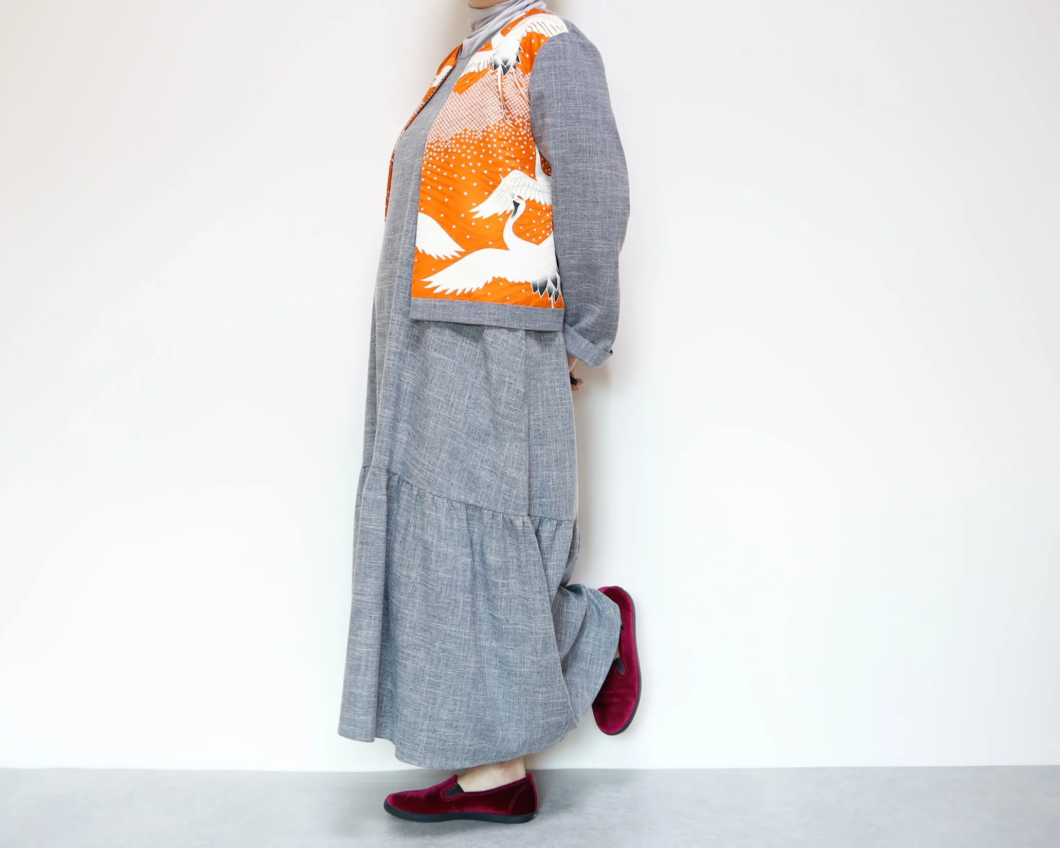 <J15K-015> KIMONO CREW NECK Jacket