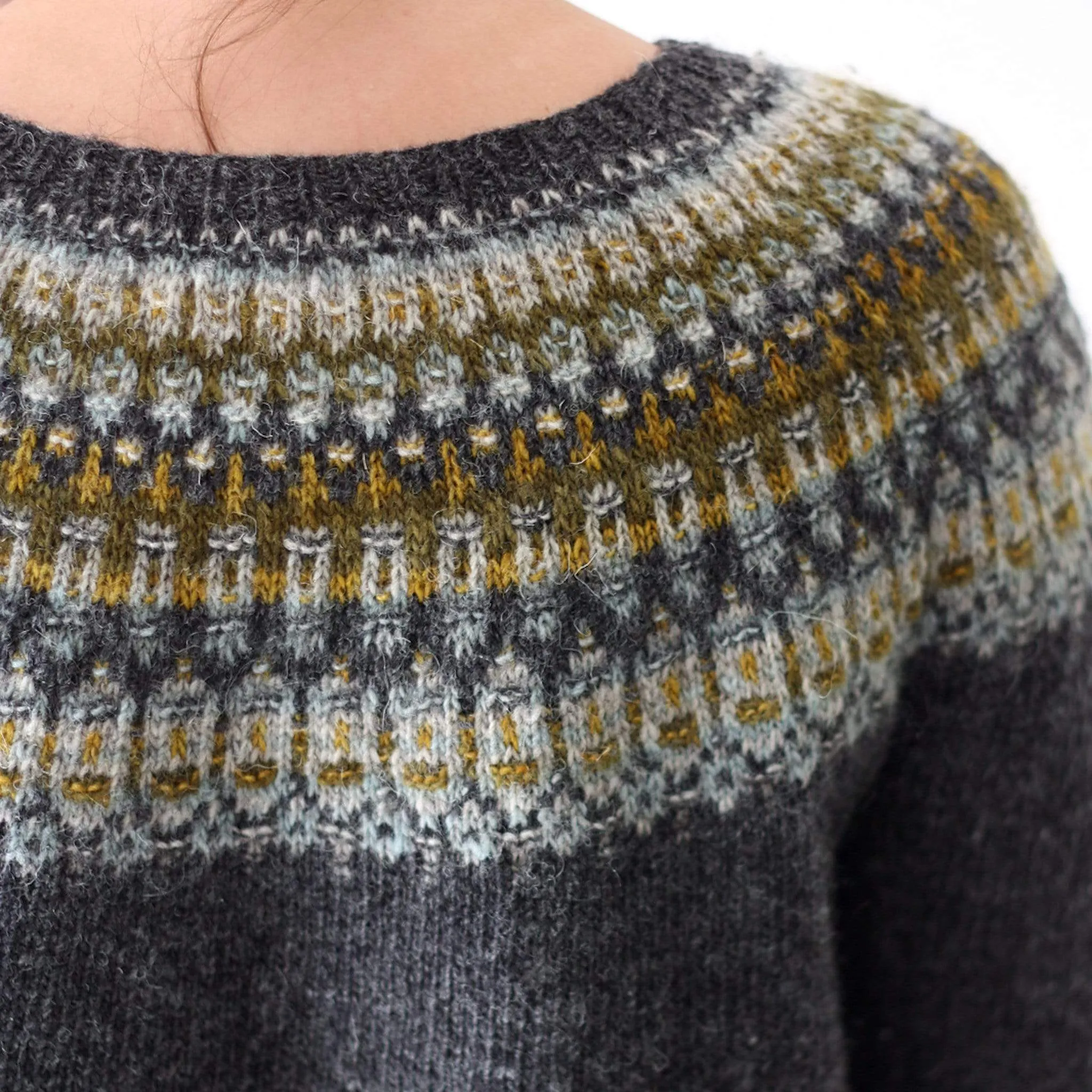 Lunenburg Pullover by Amy Christoffers in Lichen and Lace Rustic Sport