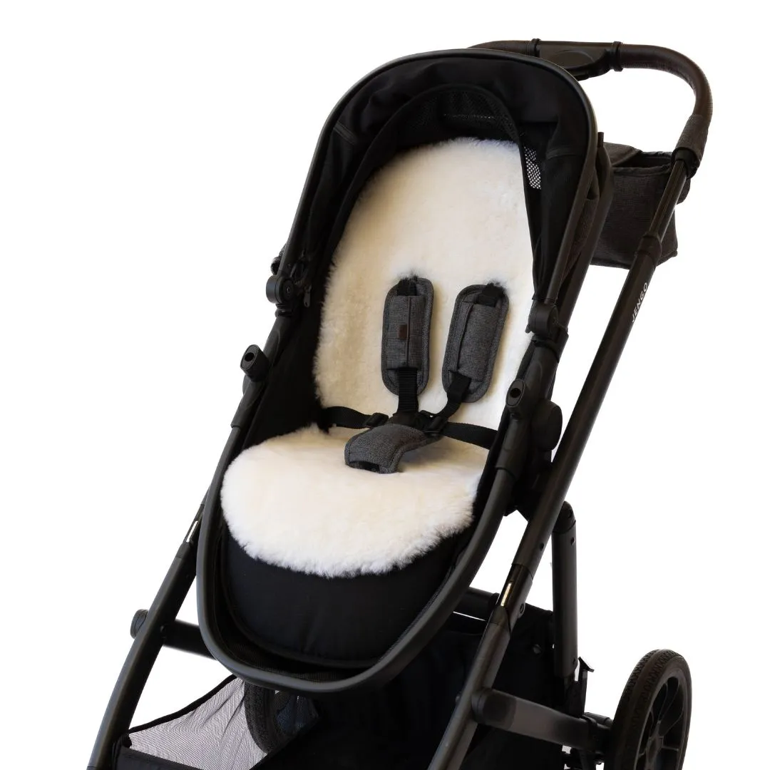 Luxe Lambskin Pram Liner – Shorn Wool (Universal Fit)