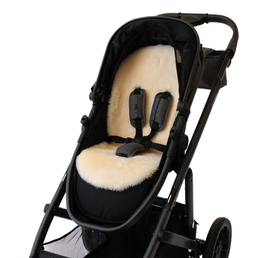 Luxe Lambskin Pram Liner – Shorn Wool (Universal Fit)