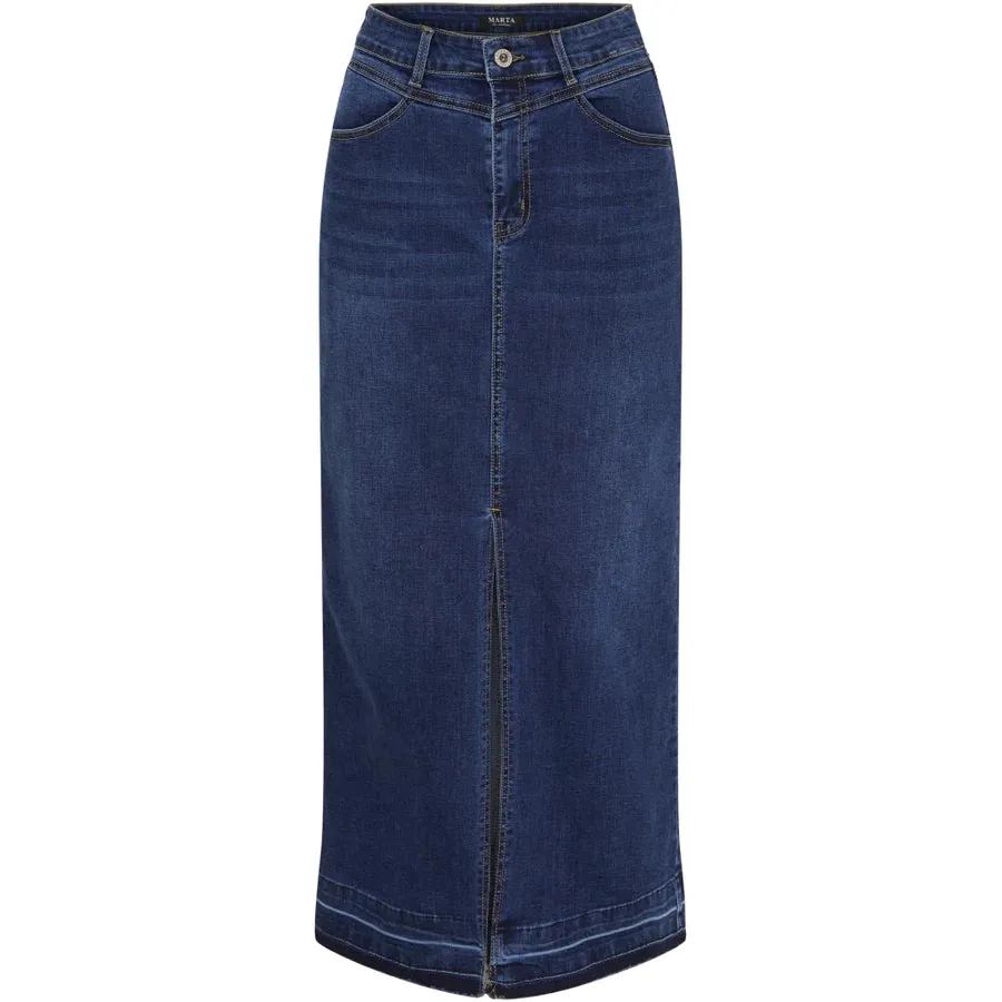 Marta Du Chateau Denim Midi Dkirt