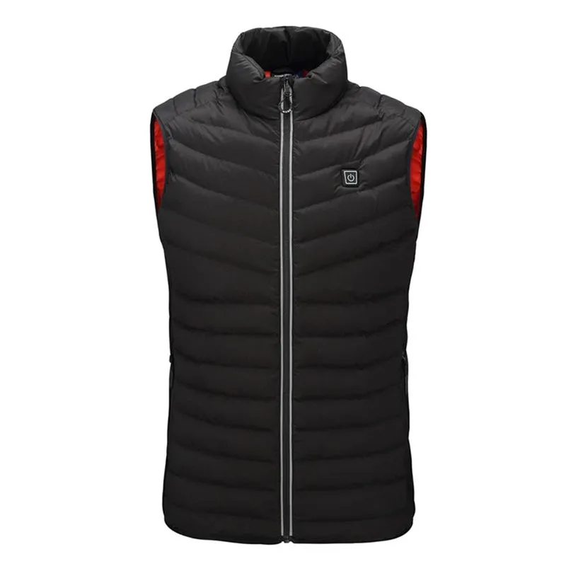 Men's Black Heated Gilet