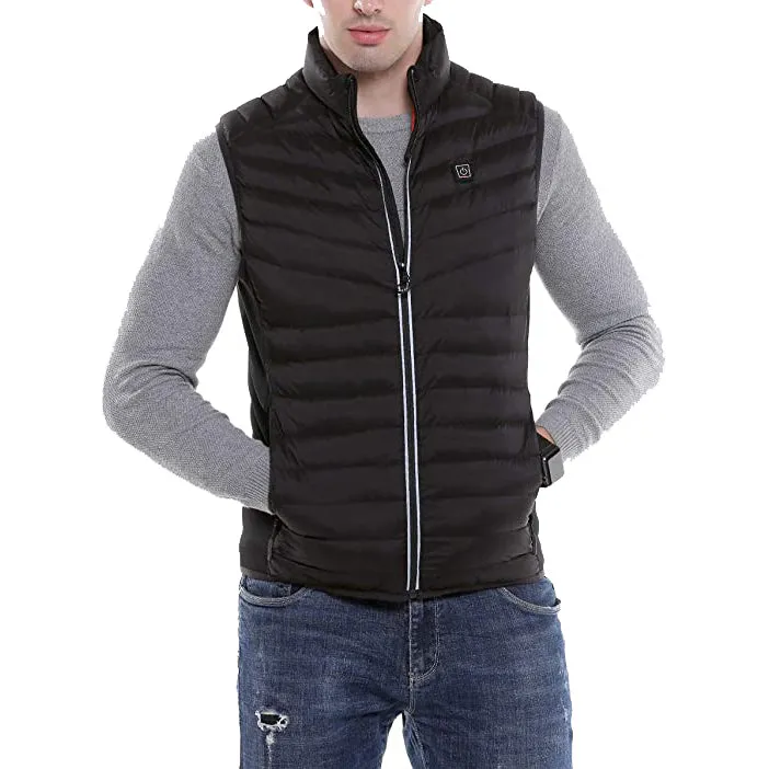 Men's Black Heated Gilet