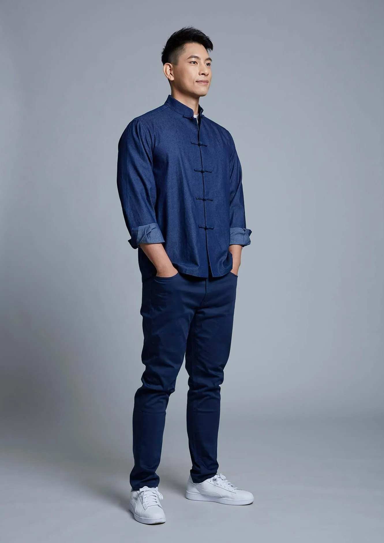 Men's Denim Tang Shirt (Navy)