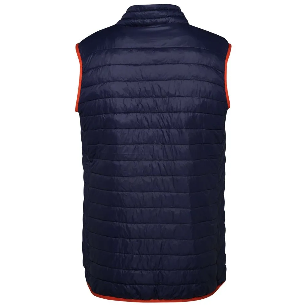 Mens Merino Wool Insulated Gilet (Navy/Orange)