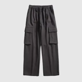 Men's Retro Straight Wide Leg Cargo Pants