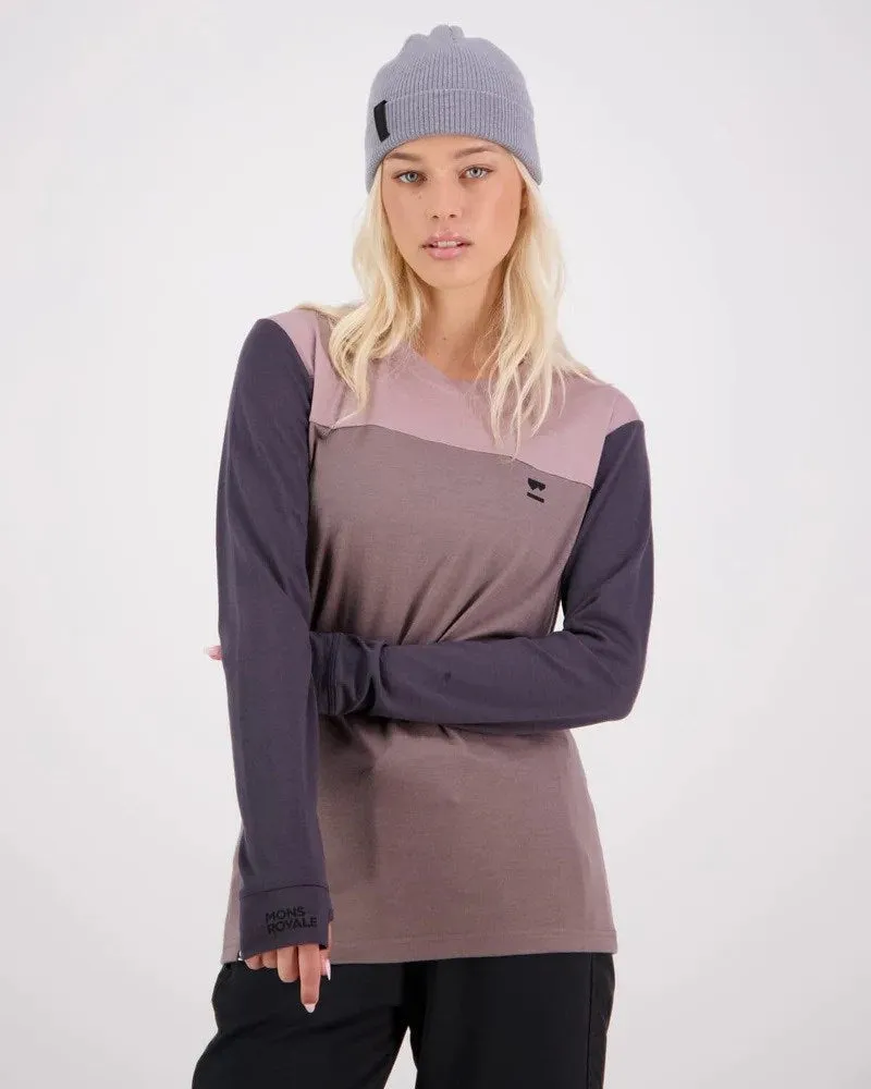 Mons Royale Yotei BF Women's Long Sleeve - Mauve Dust