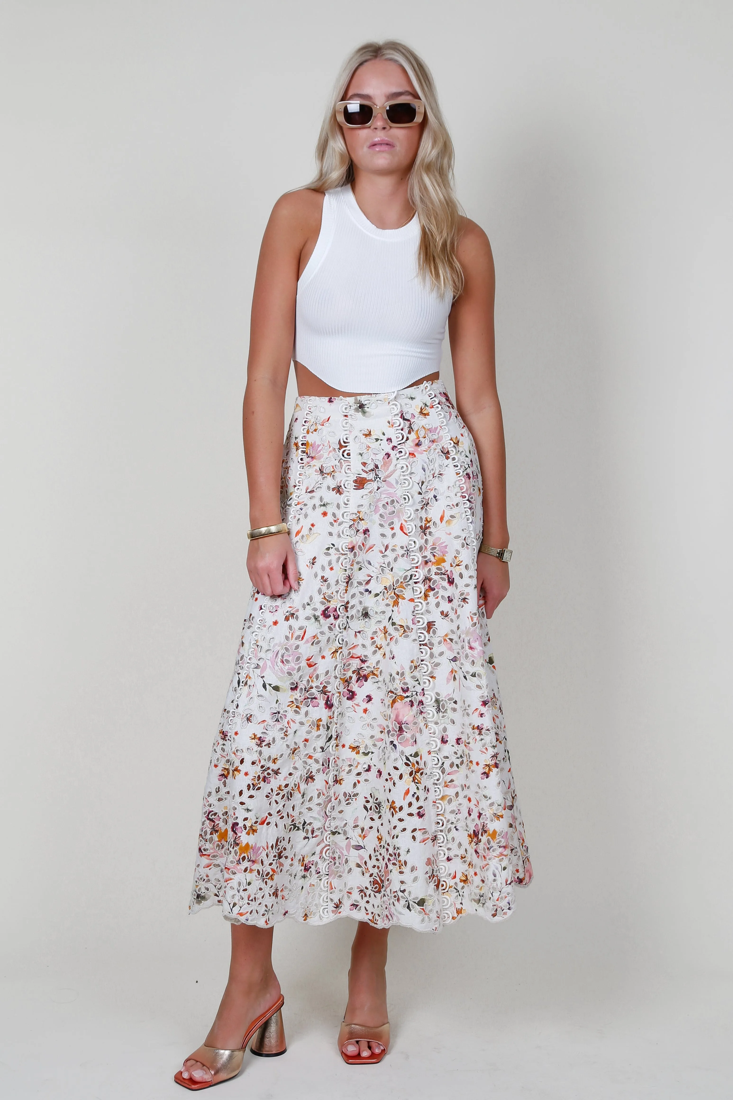 MOS | Alexia Midi Skirt - Ivory