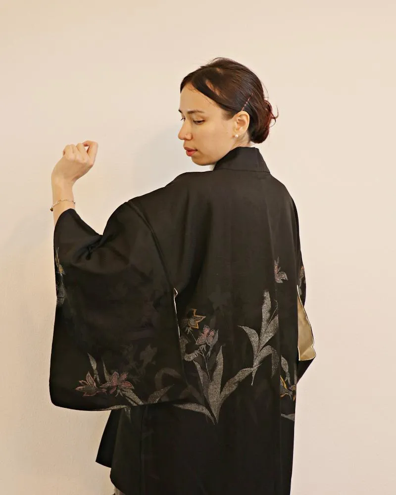 Narcissus Stardust Black Haori Kimono Jacket