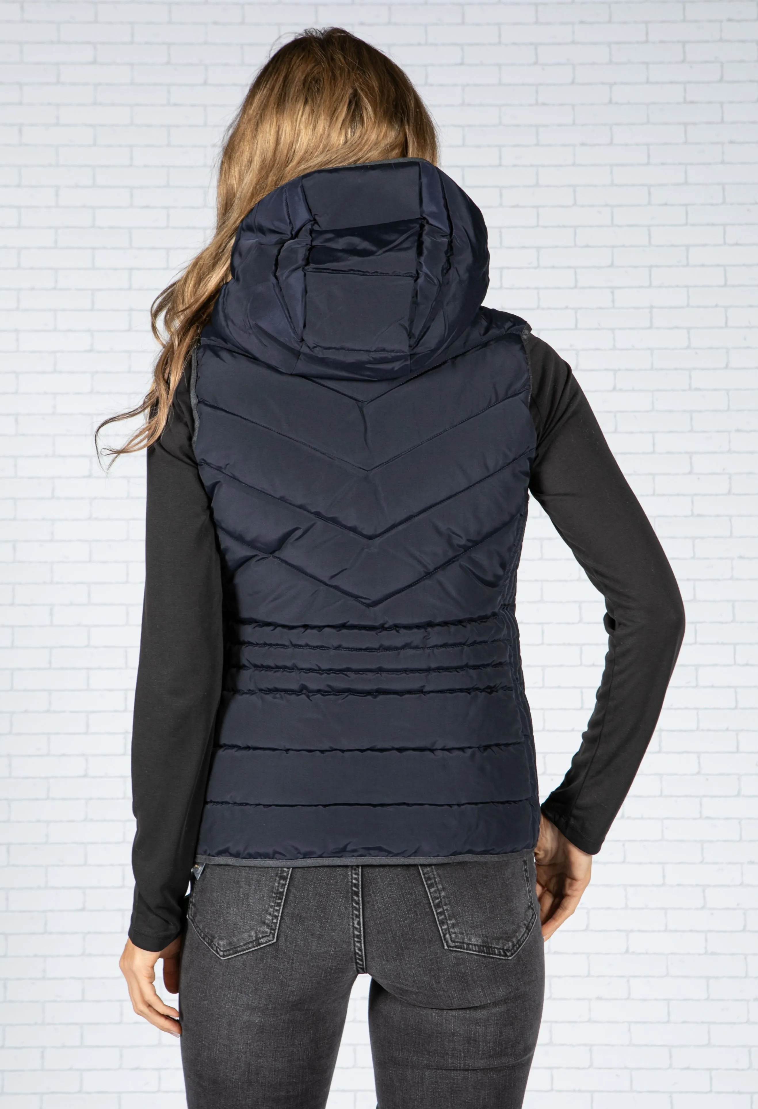 Navy Hooded Gilet