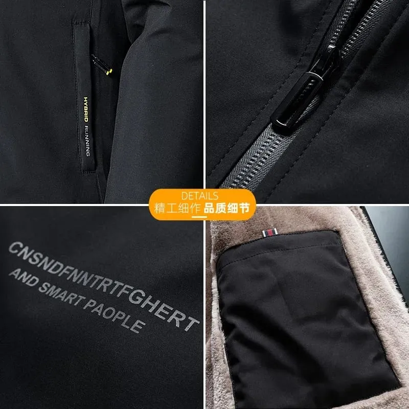 New Casual Jacket Men Padded Cotton Coat Plus Size Outerwear Windbreaker Lamb Warm Fleece Winter Jacket Oversize Wool Parka - S4707552