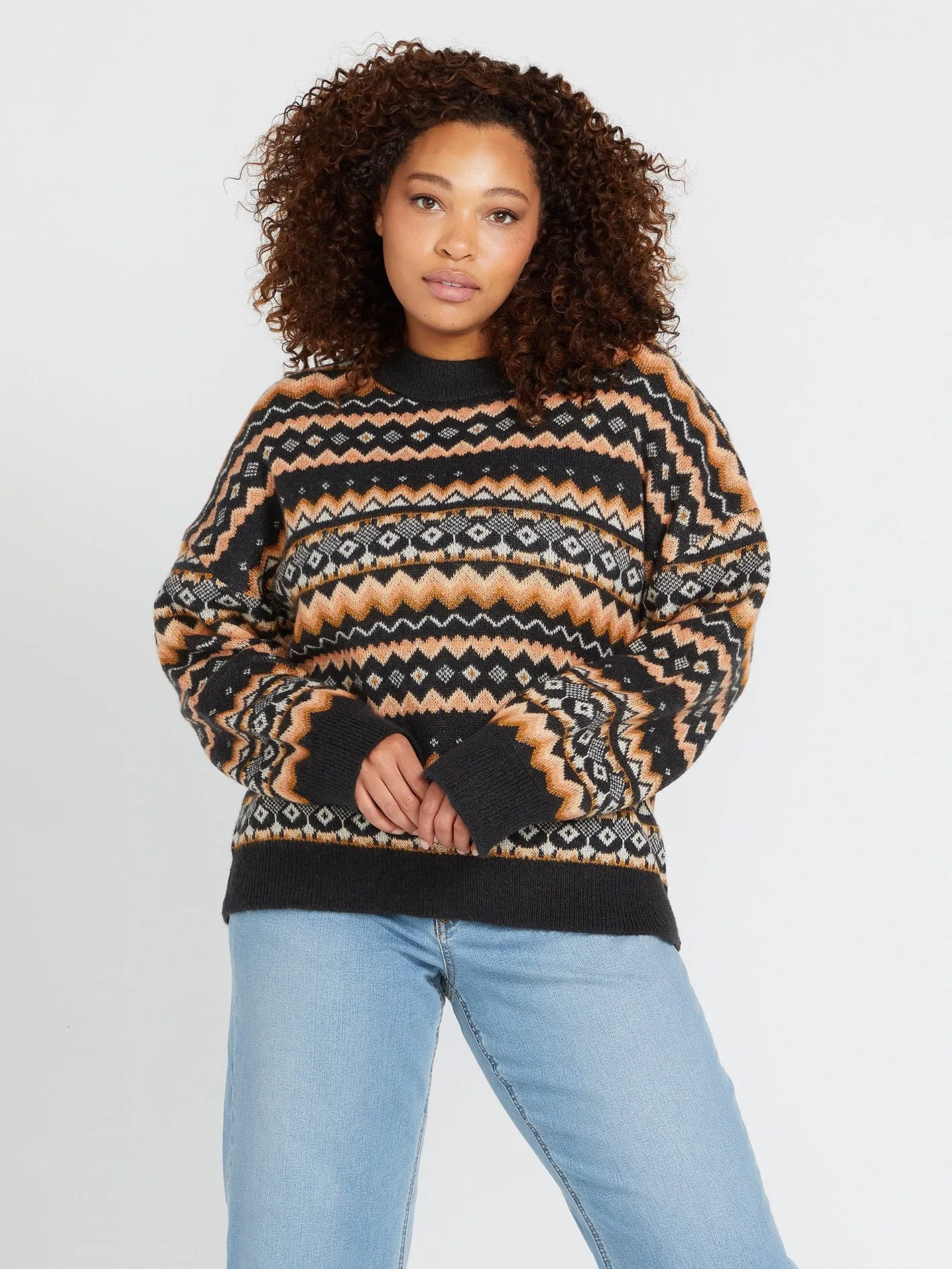 Not Fairisle Sweater - Vintage Black