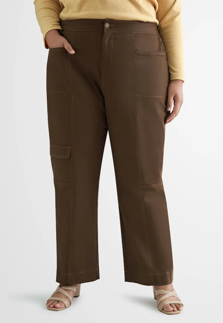 Onida Cargo Contrast Stitch Pocket Pants