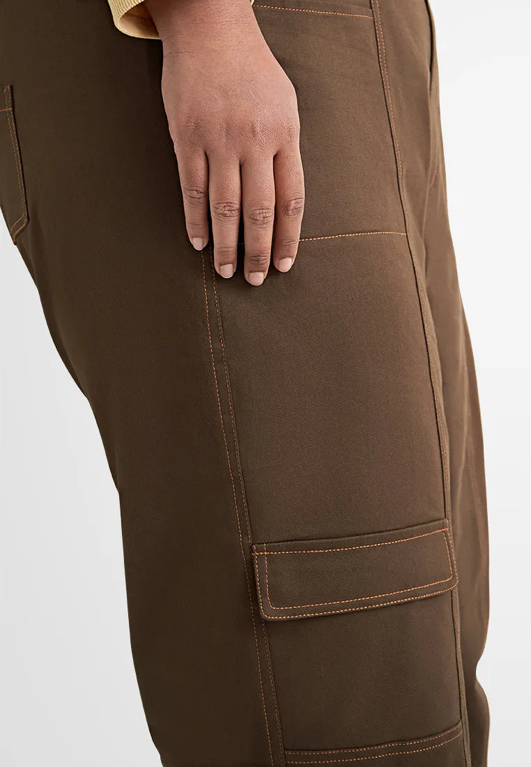 Onida Cargo Contrast Stitch Pocket Pants