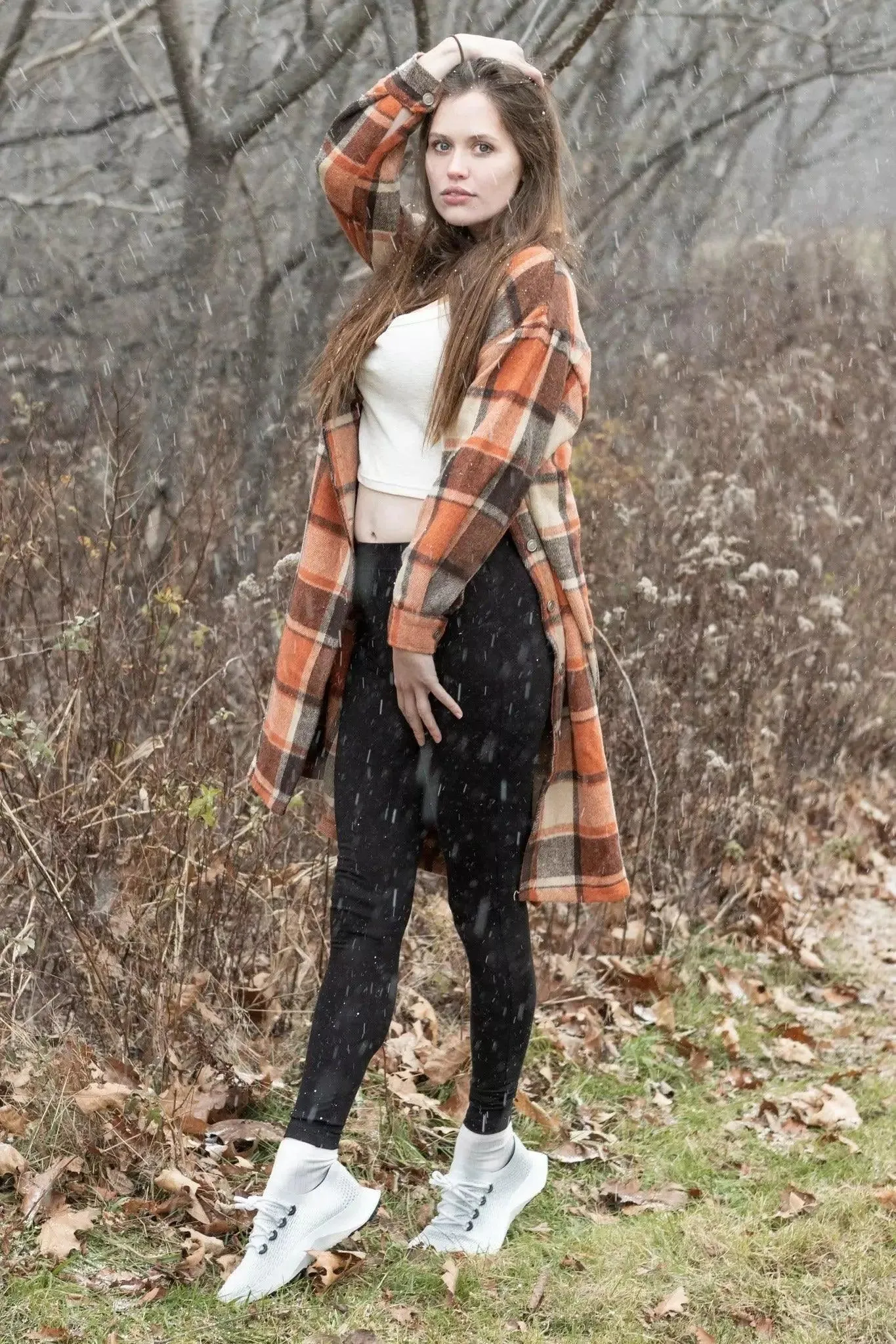 Oversized Plaid Long Shacket