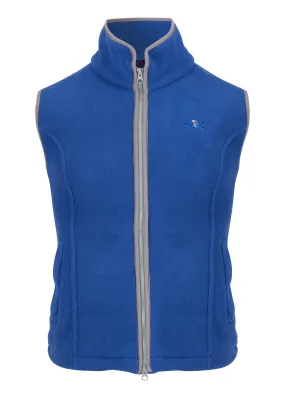 Paddock Fleece Waistcoat Royal Blue Grey Trim By Pc Racewear