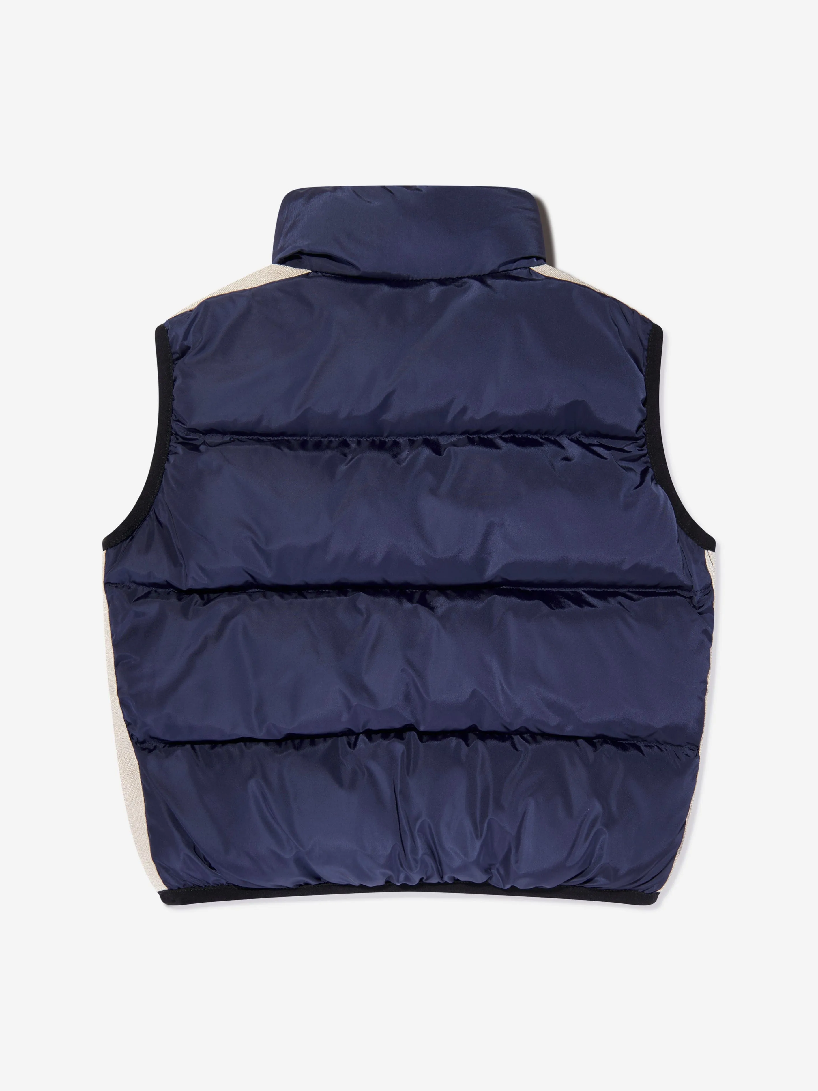 Palm Angels Boys Logo Padded Track Gilet in Navy