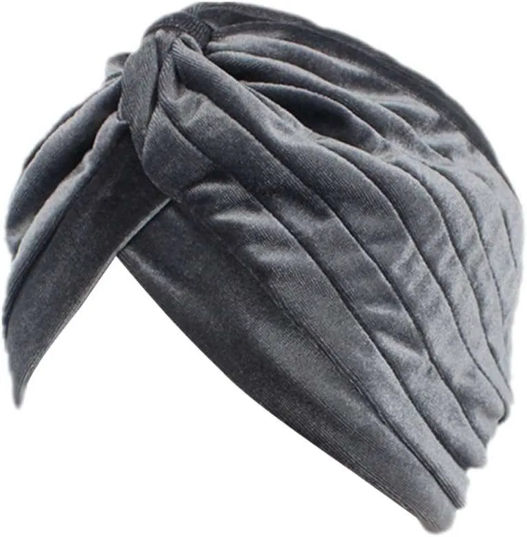 Pleated Stretch Ruffle Women Velvet Hat Cover