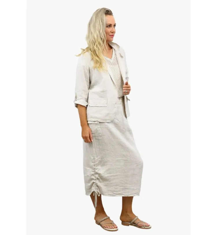 POWER linen skirt