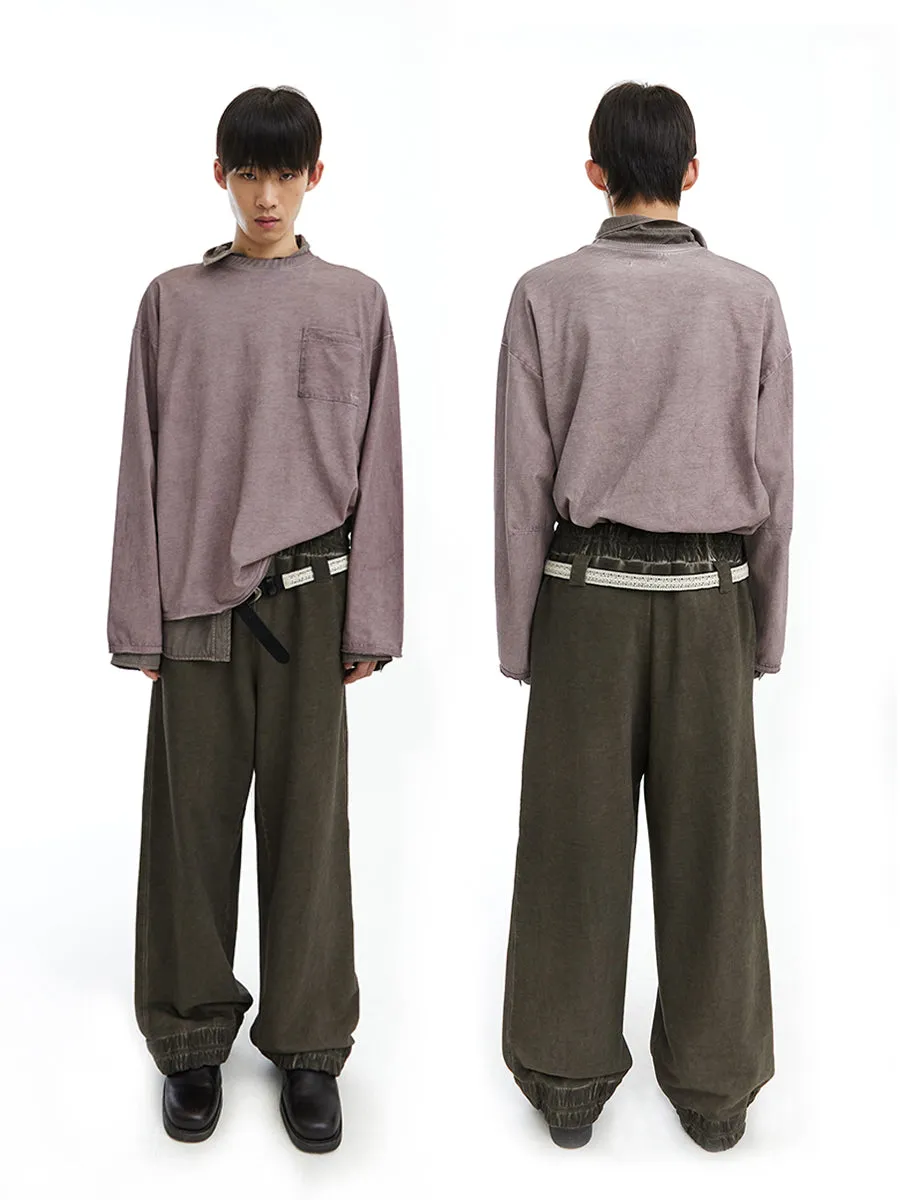 Processed Pleats Sweatpants