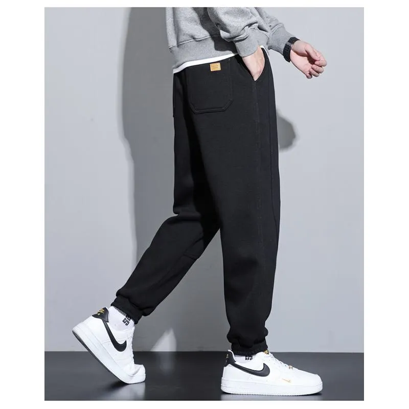 Pure Cotton Straight Tapered Elasticity Sports Loose Fit Sweatpant