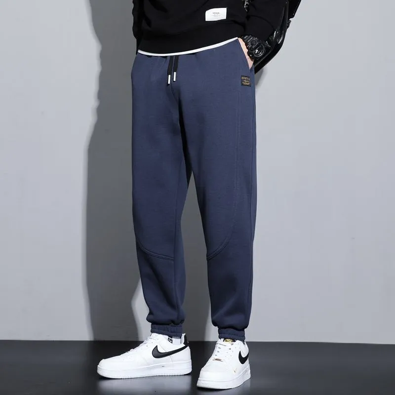 Pure Cotton Straight Tapered Elasticity Sports Loose Fit Sweatpant