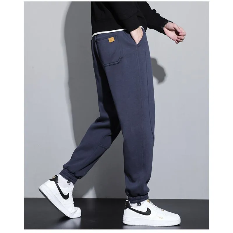 Pure Cotton Straight Tapered Elasticity Sports Loose Fit Sweatpant