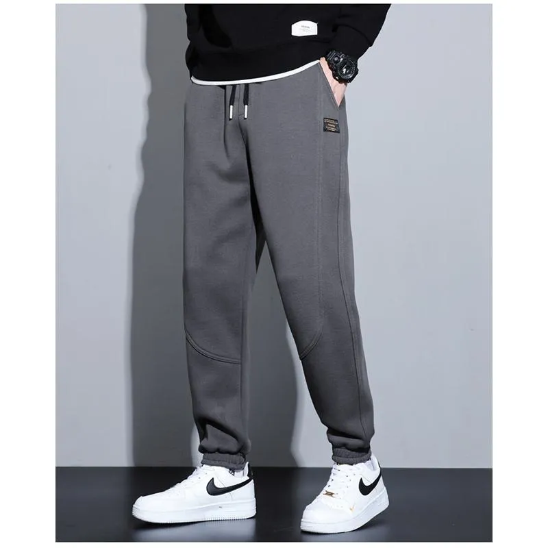 Pure Cotton Straight Tapered Elasticity Sports Loose Fit Sweatpant