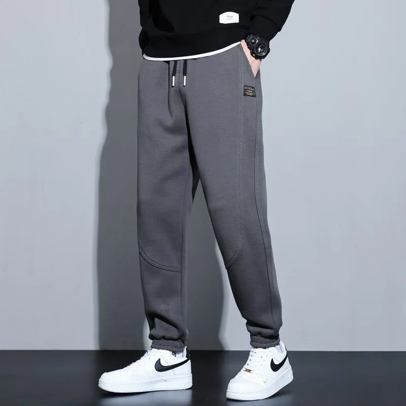 Pure Cotton Straight Tapered Elasticity Sports Loose Fit Sweatpant