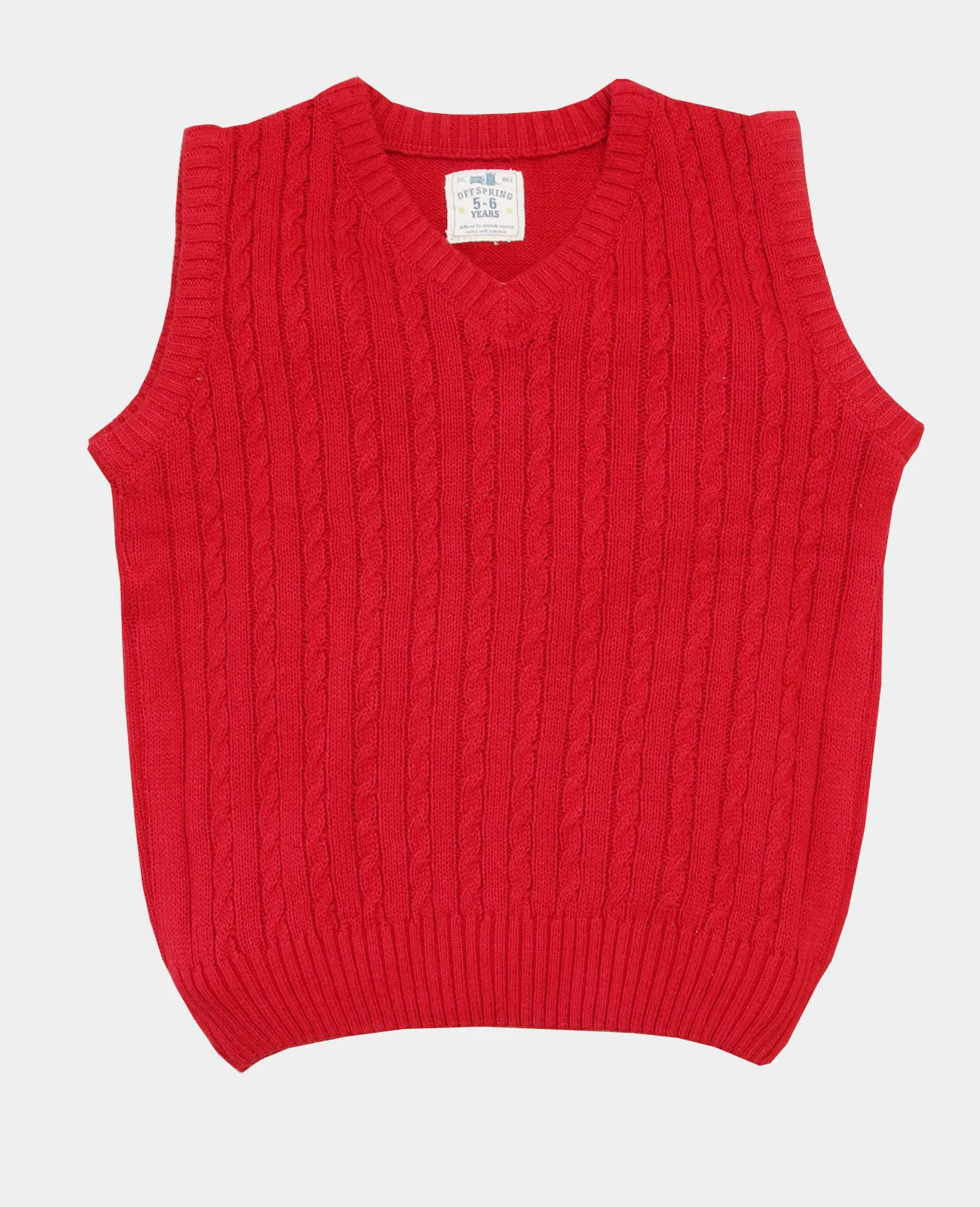 Red Cable Knit Sweater