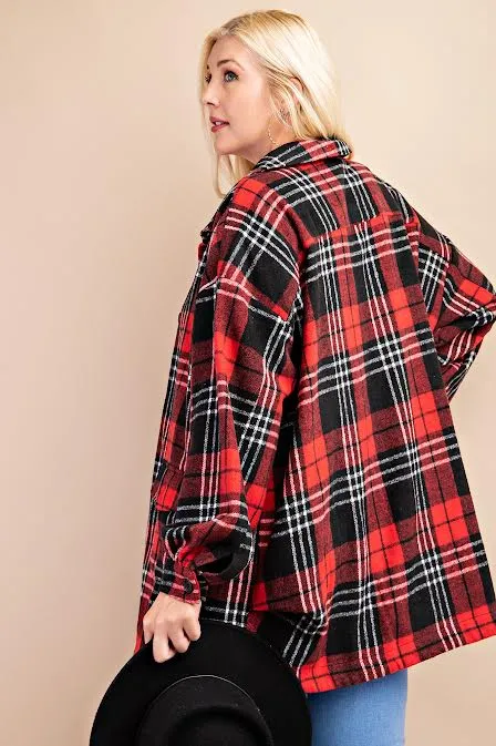 RED PLAID SHACKET