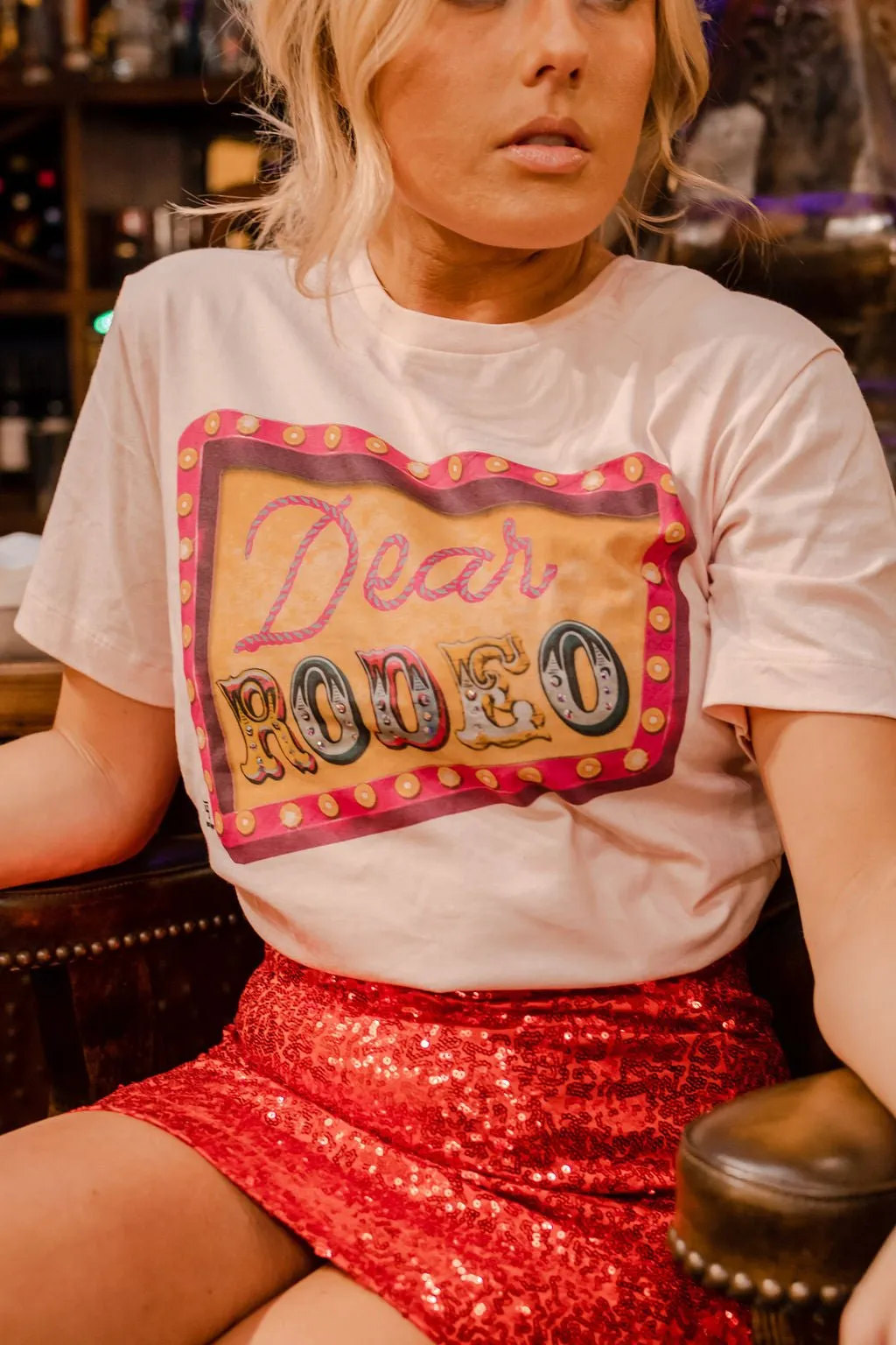 Red Sequin Skirt