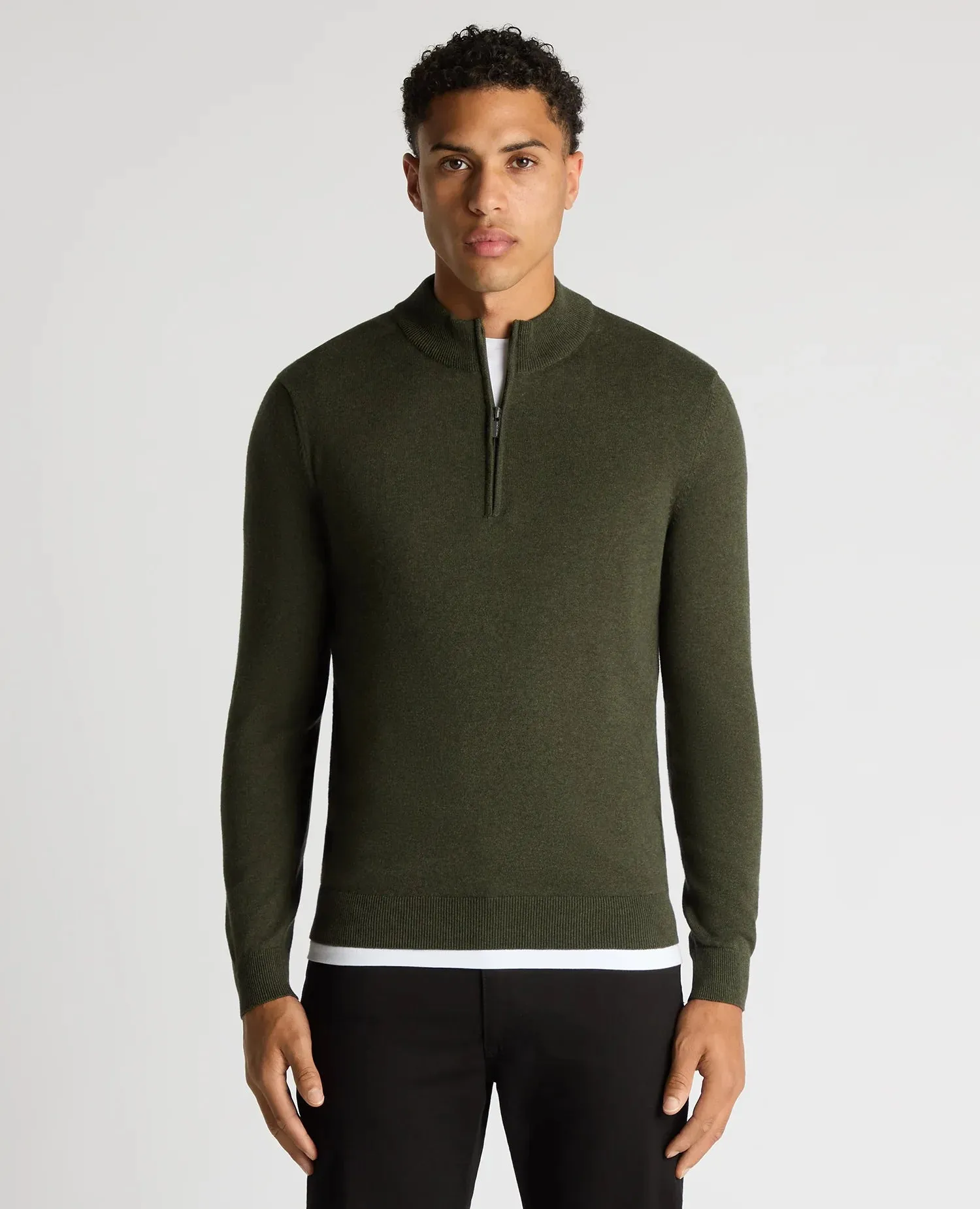 Remus Half Zip Sweater - Khaki