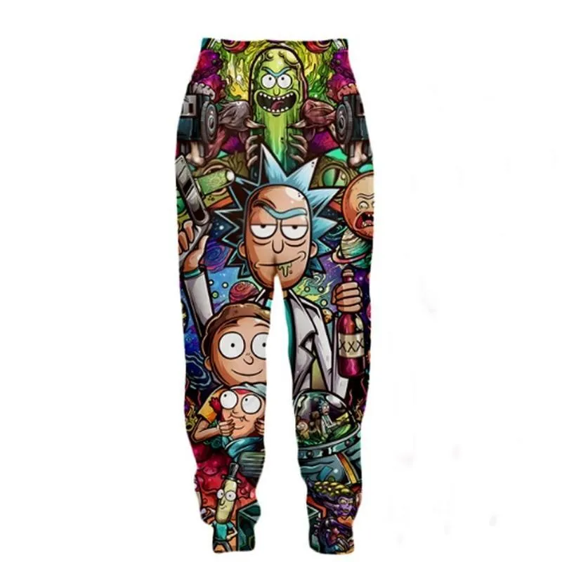 Rick and Morty Print 3D Joggers Pants