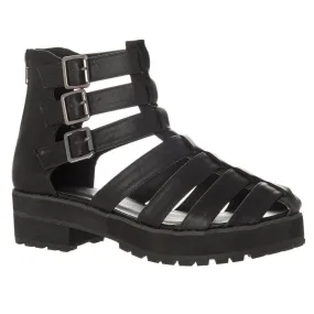 Rome Triple Buckle Cleated Sole Gladiator Sandal