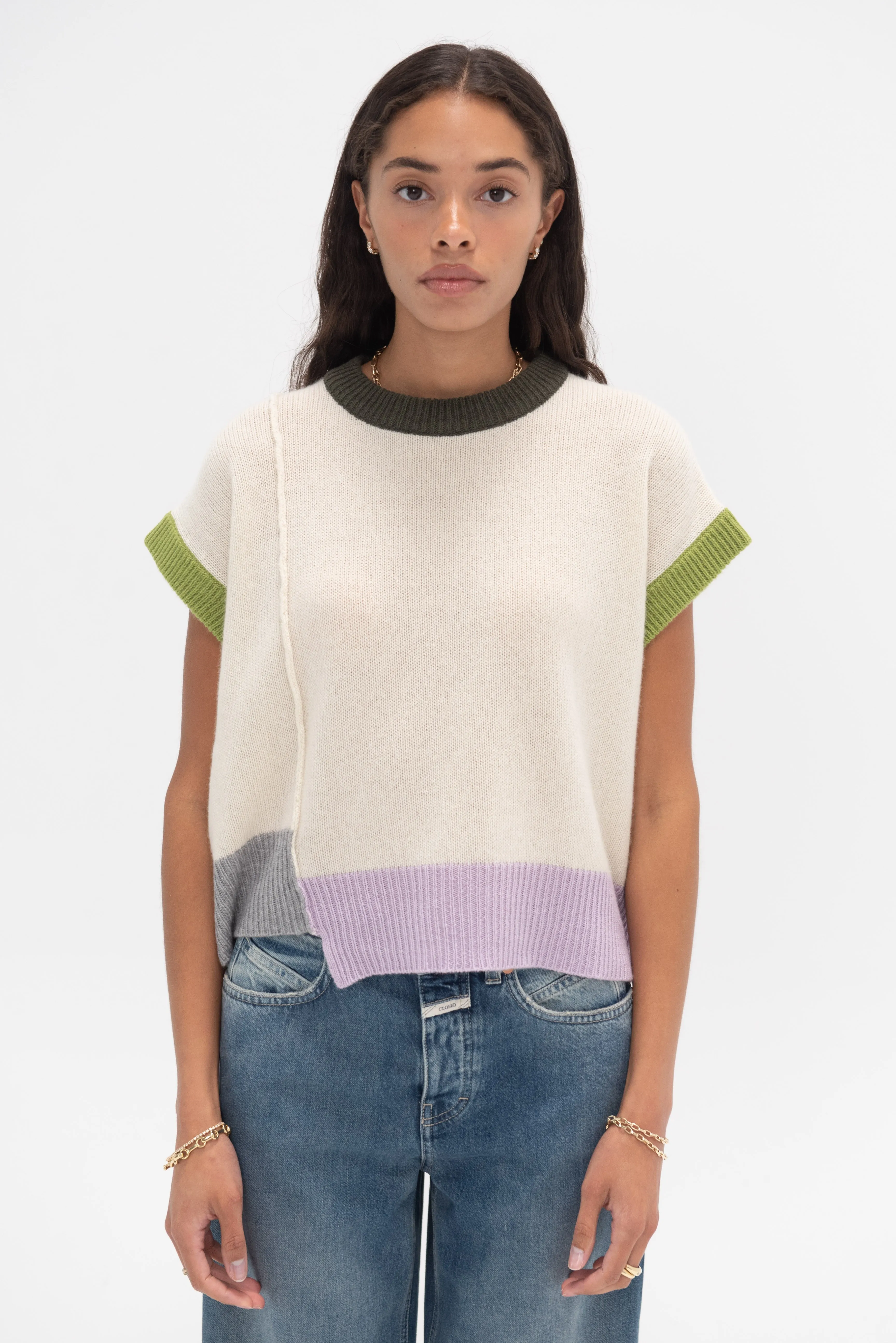 Roundneck Sweater, Antique White