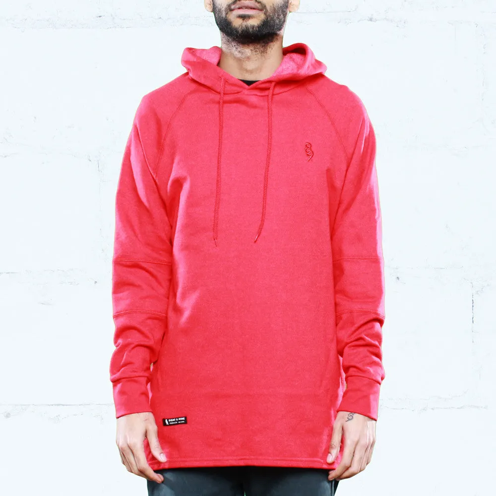 Rudimental Paneled Terry Hoodie Red