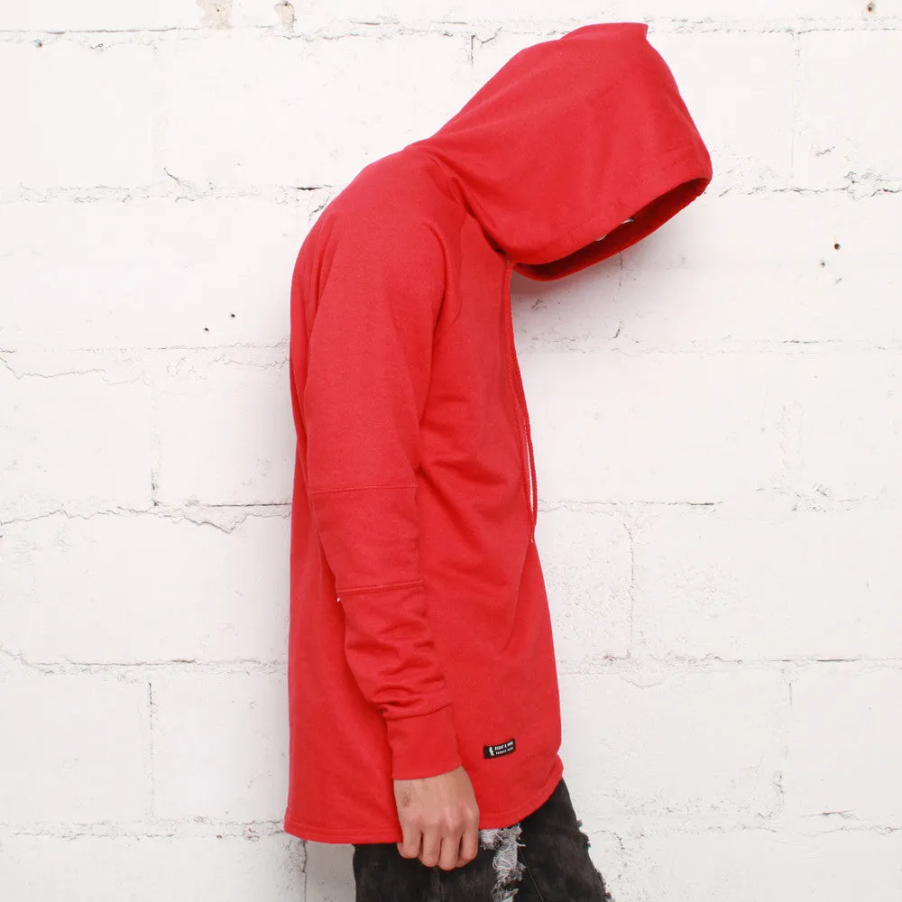 Rudimental Paneled Terry Hoodie Red