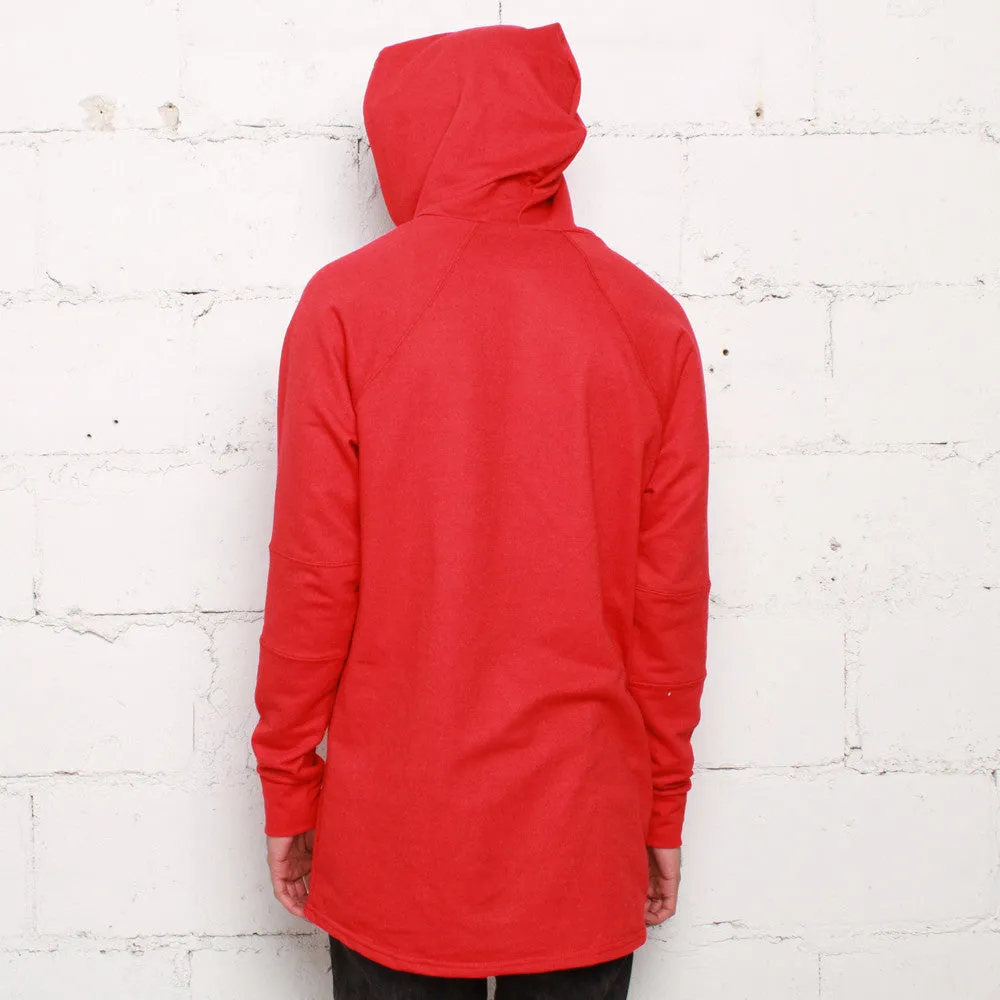 Rudimental Paneled Terry Hoodie Red