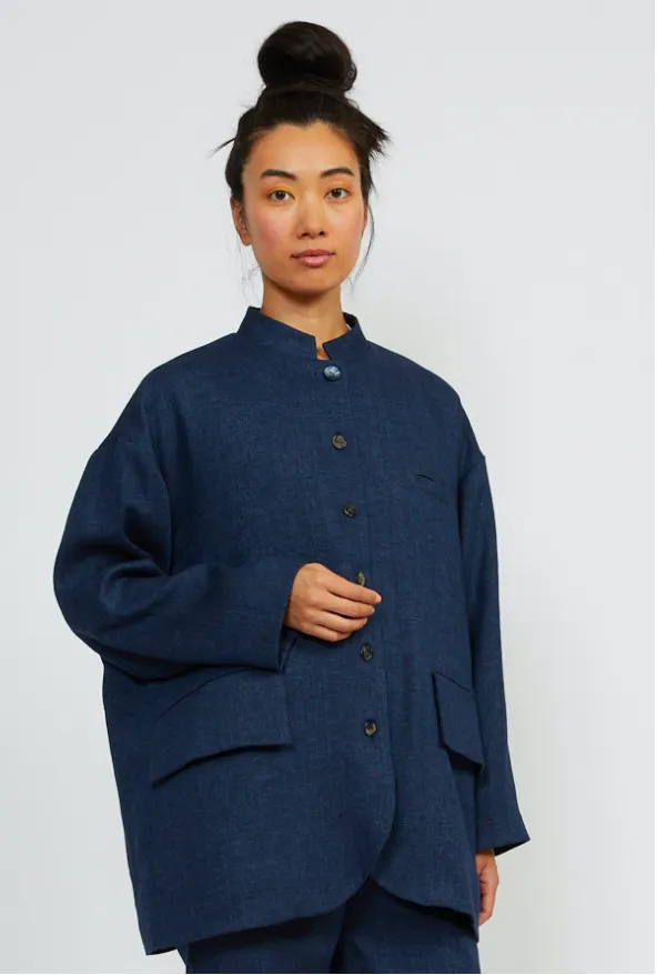 Shosh Indigo Oversized Jacket