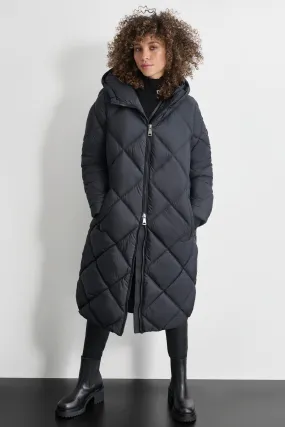 SILKY LONG QUILTED PARKA