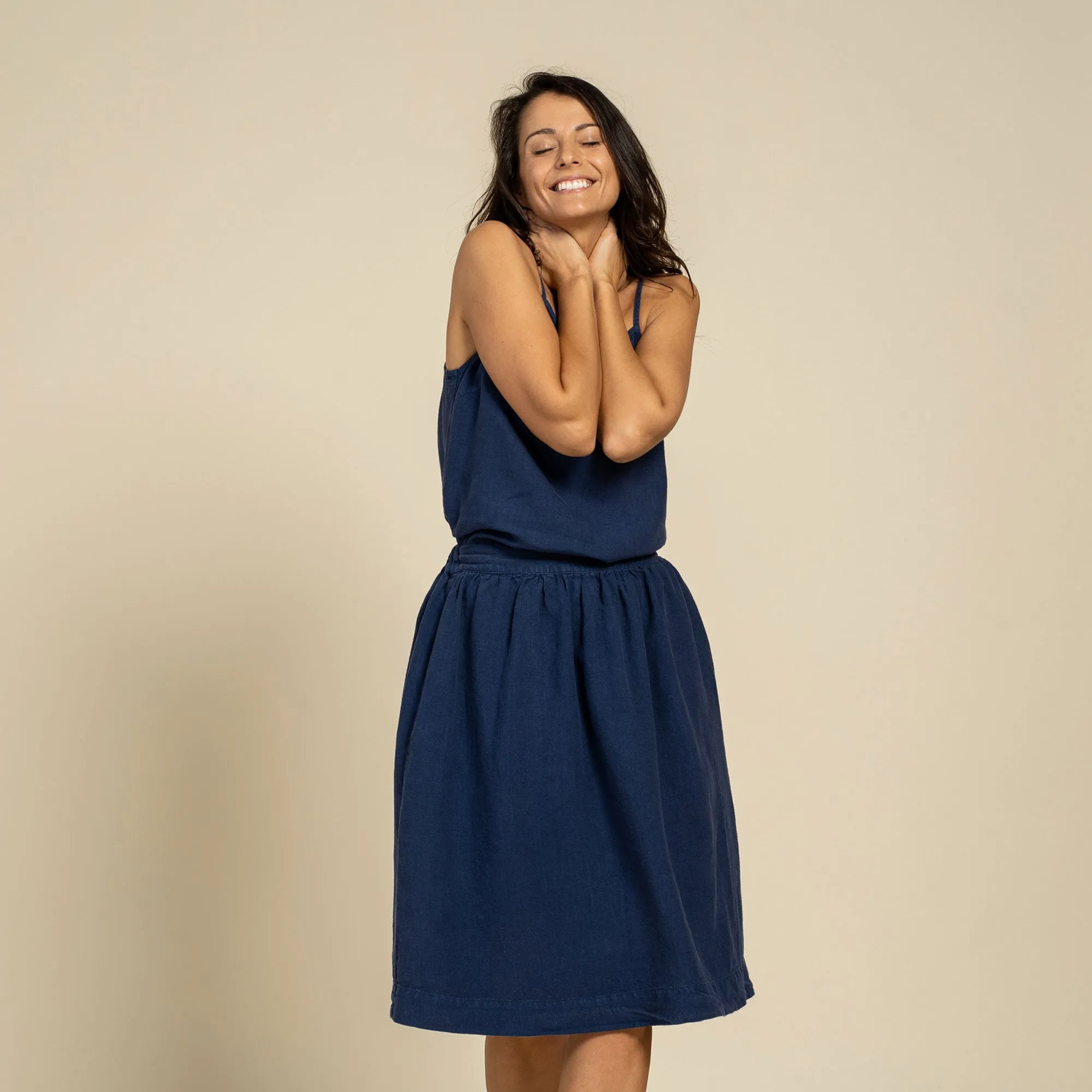 Slip Top & Skirt 2-Piece Storm Blue