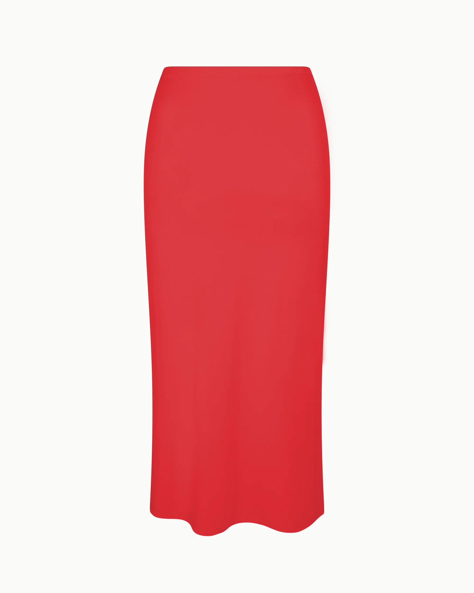 Soft Stretch Midi Skirt | Cherry