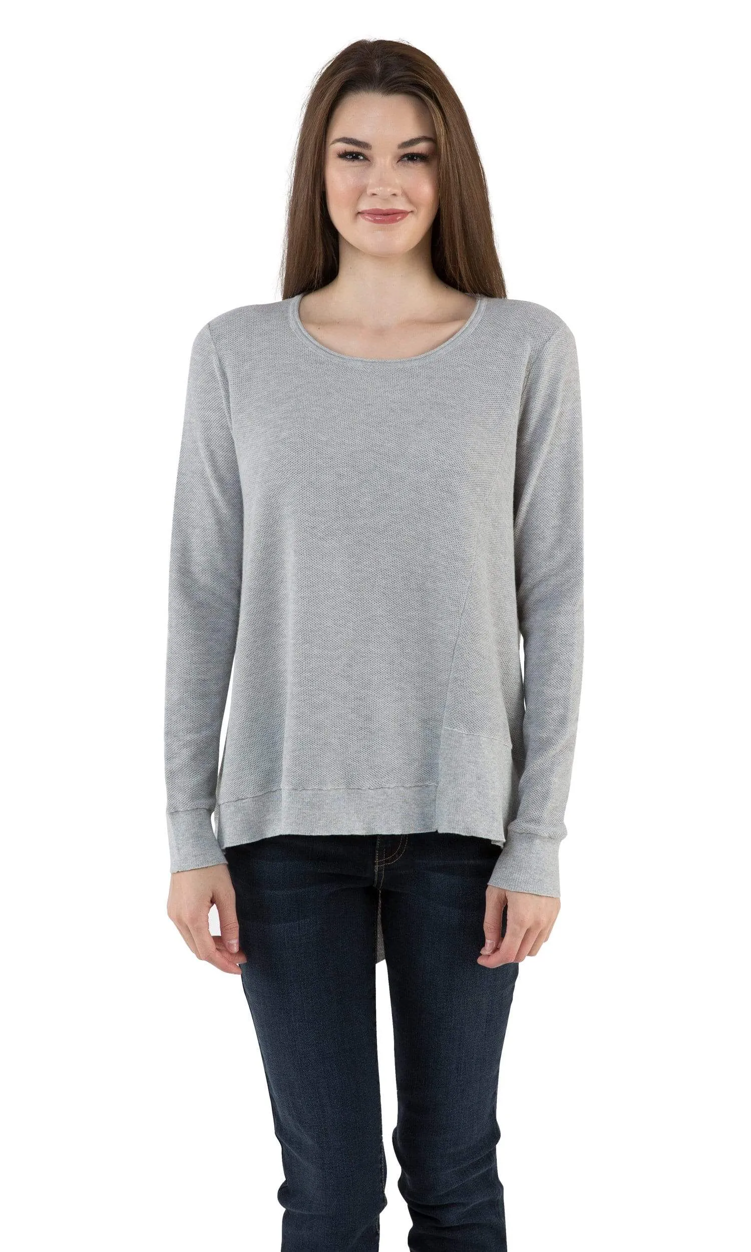 Sogi Pique Stitch Asymmetric Sweater