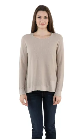 Sogi Pique Stitch Asymmetric Sweater