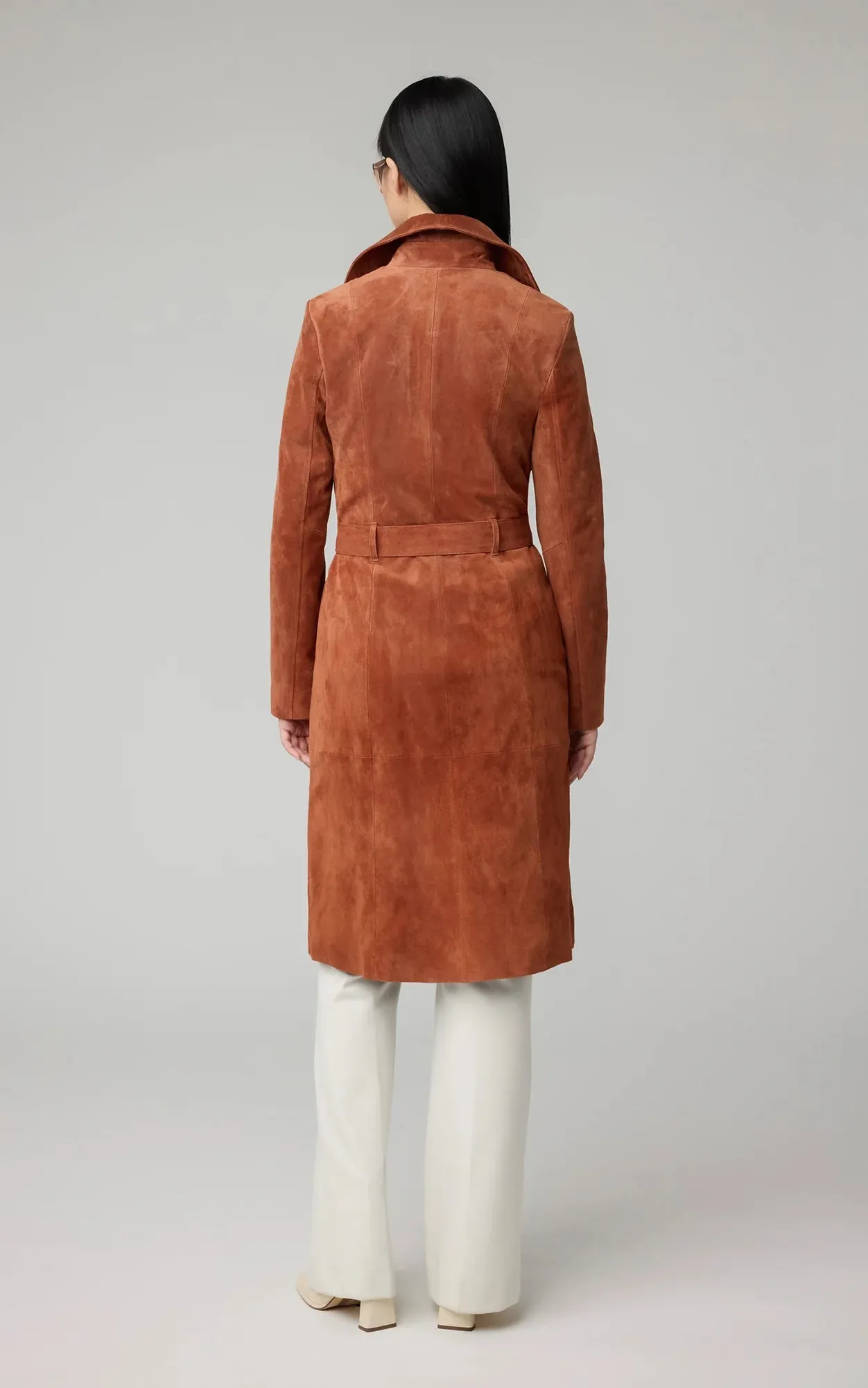 Soia & Kyo Alexis Suede Coat Copper