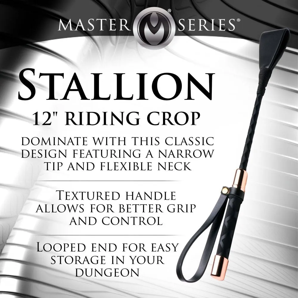 Stallion Riding Crop - 12 Inch (Black)